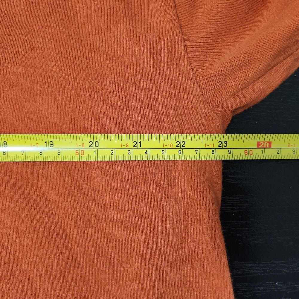 GILDAN Men's Orange Crew Neck Football Theme Long Sleeve Shirt Size XL - Picture 7 of 8